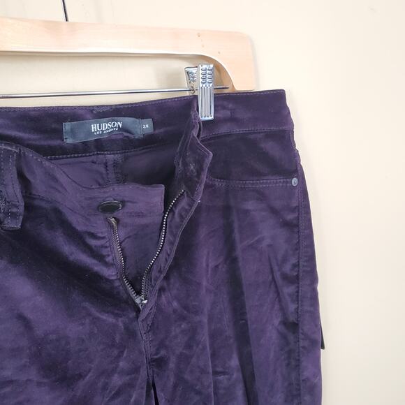 Hudson Nico Ankle Super Skinny Jeans In Degrade Burgundy Plum Women's Size 28 - Picture 7 of 11